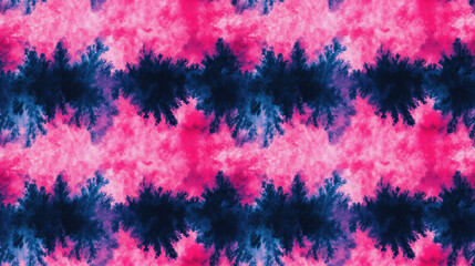 Obraz premium Colorful tie dye pattern with vibrant pink black and indigo hues perfect for textile design and creative projects