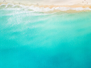 Aerial drone view of Costa Calma beach during the sunset,Fuerteventura, Canary Islands