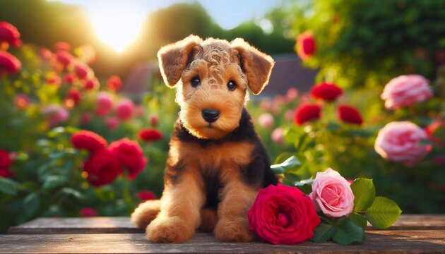 Airedale Terrier Welpe