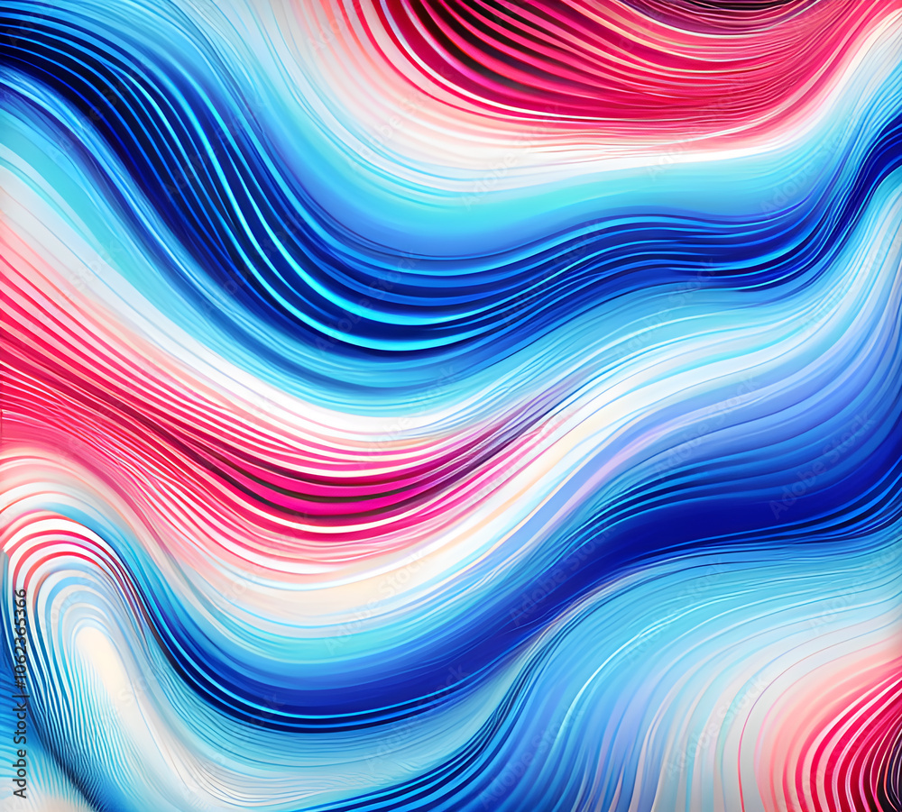 Fototapete blue and colorful wavy dynamic motion graphics. light motion shape curve. wavy banner template. back