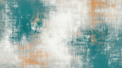 Obraz premium This abstract image is a background with a mix of white, teal, and brown colors. It is a textured, abstract painting