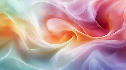 Obraz premium Abstract background design featuring flowing organic shapes in soft pastels and vibrant highlights, perfect for modern website backgrounds or artistic presentations