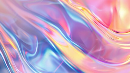 Obraz premium Grainy iridescent holographic gradient background. Psychedelic colourful pattern for your business and brand. Holo unicorn colours.