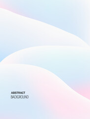 Winter abstract background with gradient and fluids. Abstract shapes on a light background of in turquoise and pink tones. Poster, banner for winter discounts and promotions. Vector template