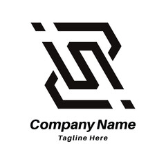 SZ letter logo design icon