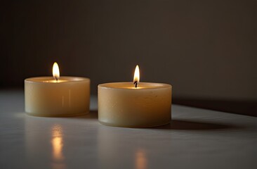 burning candles in the dark