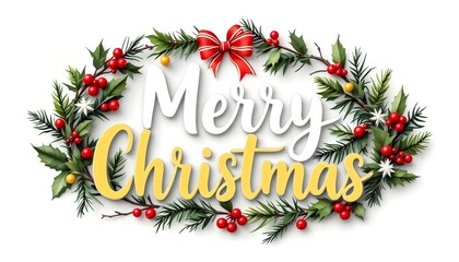 Merry Christmas text design for t-shirt