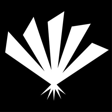 Black and white geometric motif from a Japanese paravane