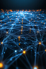 Obraz premium Digital network with connected dots