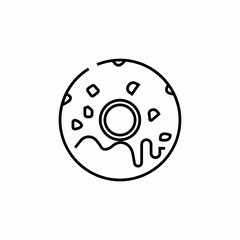 donut sweet icon sign vector