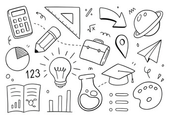 Back to school Vector illustration. Drawing design concept