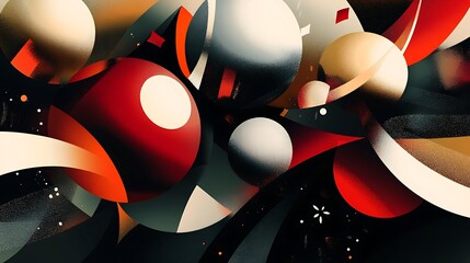 Christmas stylish abstract shapes inspired by holiday cheer