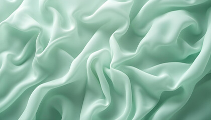 Obraz premium Mint Chiffon Waves Background