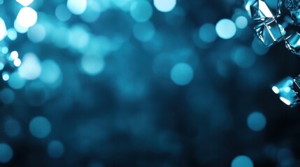 A mesmerizing image of abstract blue bokeh, infused with crystal highlights, offering a depth of texture and a sense of wonder and creativity to the viewer.