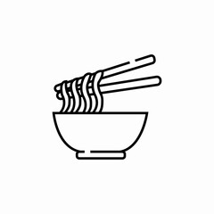 noodles chopsticks icon sign vector