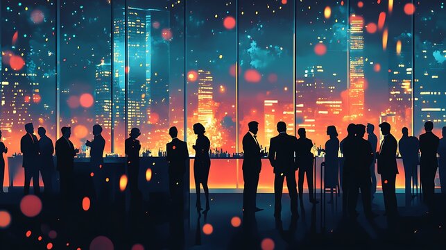 New Year corporate party theme ideas in infographic style