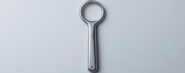 a bottle opener, kitchen accessory, stainless steel, classic design, isolated on white background