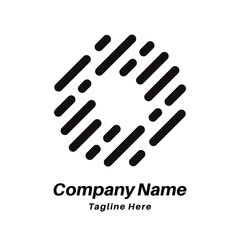 O letter tech logo design icon