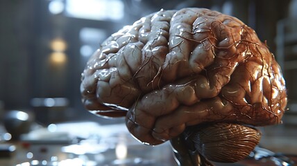 Human Brain Anatomy: Showcasing Intricate Neural Pathways and Functional Regions
