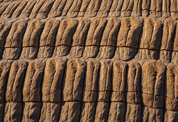 Textured geological formation with layered rock patterns showcasing natural erosion