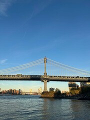 Manhattan bridge over the river