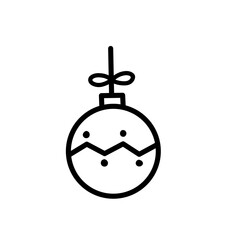 christmas ball outline 