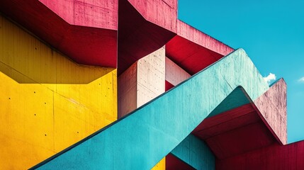 Fototapeta premium Abstract Architectural Design with Vibrant Colors