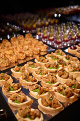 Elegant Canap Display at a Catering Event