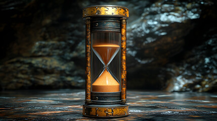 Mesmerizing Hourglass: An Artistic Exploration of Time in Motion and the Beauty of Impermanence