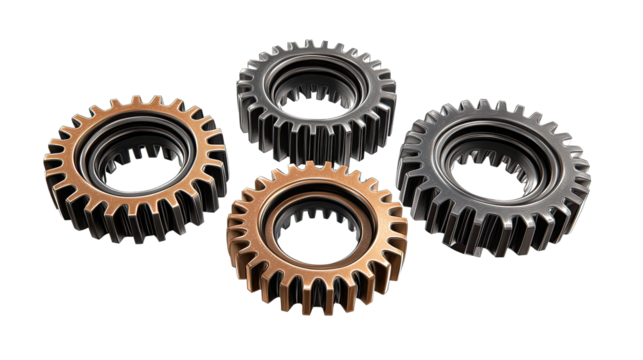 Gear Clipart Collection Featuring Varied Styles and Designs Isolated Generative AI