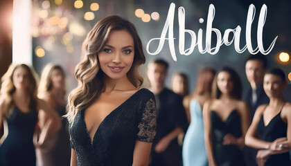 Junge Frau auf einem Abschlussball