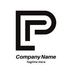 LRP letter initial logo design icon