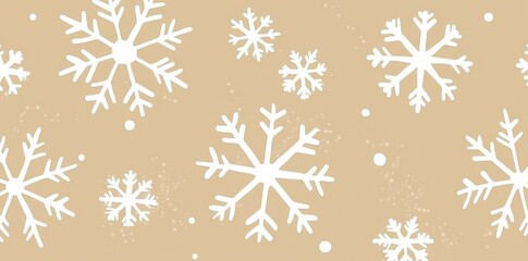 A Christmas boho nautical theme with silver and gold snowflakes pattern. Silver gold boho nautical baige Christmas background.