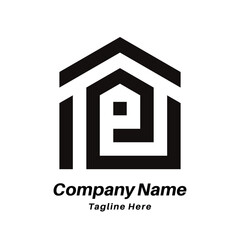 PG letter home logo design icon
