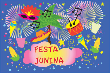 card with festa Junina