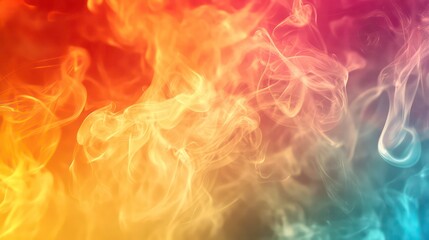 Fototapeta premium Abstract swirling smoke in vibrant colors, creating a dynamic and artistic visual effect.