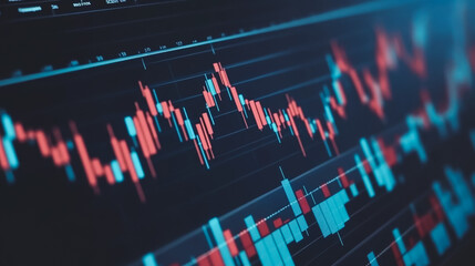 Obraz premium charts and graphs with statistics to innovative analyze business potential and forecast future development of companies growth.