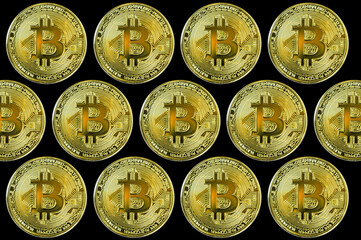 bitcoin, digital currency, background, bokeh, coins, gold coins, gift, gift bitcoin, cryptocurrency