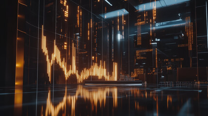 Business person evaluates metrics for charts and graphs with statistics to innovative analyze business potential and forecast future development of companies growth., setting goals for expansion.
