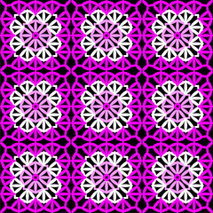 Fototapeta premium Pattern with crochet granny square with flowers wallpaper handmade decorative art design print 