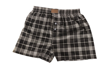 boxer plaid pattern color black and white