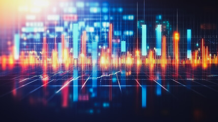 Fototapeta premium charts and graphs with statistics to innovation analyze business potential and forecast future development of companies growth.