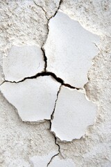 Fototapeta premium A crack in a concrete wall with a white background