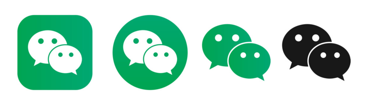 UKRAINE, KHARKIV, 2 NOVEMBER 2024: Wechat icon. Social media icon modern design on transparent background. Stock vector editorial