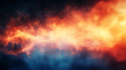 Abstract background with fire and smoke, creating a dramatic and energetic atmosphere.