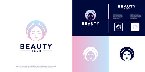 digital beauty fashion, spa and salon services, logo graphic design.