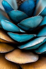 Fototapeta premium A close up of a blue flower on a wooden surface