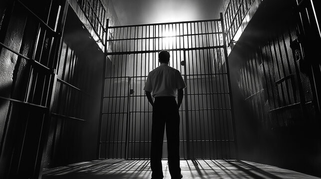 maximum security prison building metal bars