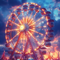 ferris wheel at night