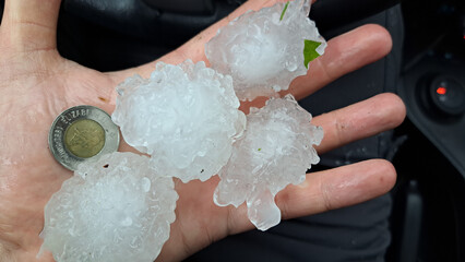 Large Hail In Ontario, Canada